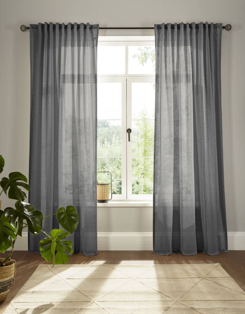 andas Vorhang »Elby 2«, (1 St.), basic, transparent, monochrom, bis 295 cm Länge von andas