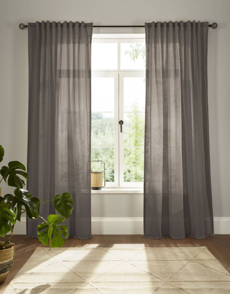 andas Vorhang »Elby 2«, (1 St.), basic, transparent, monochrom, bis 295 cm Länge von andas