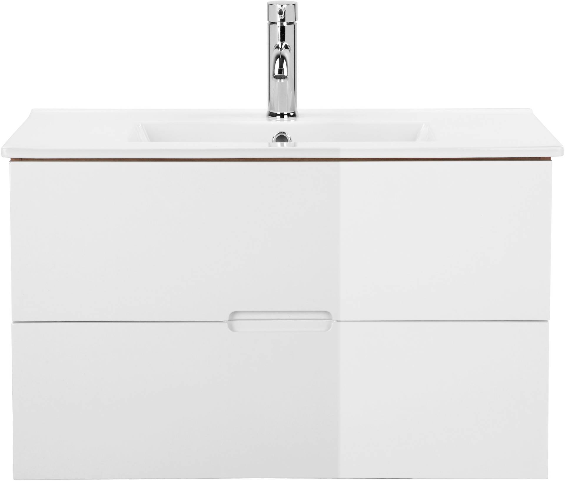 welltime Waschtisch »Lund Badezimmerschrank Unterschrank mit Becken«, Waschplatz mit Waschbecken und 2 Auszügen Breite 80 cm welltime Waschtisch »Lund Badezimmerschrank Unterschrank mit Becken«, Waschplatz mit Waschbecken und 2 Auszügen Breite 80 cm von welltime