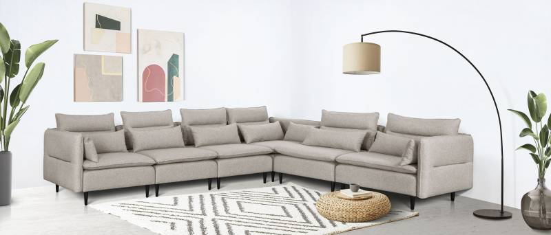 andas Ecksofa »ALVIK L-Form«, zusammengesetzt aus Modulen, erweiterbar mit Modulen der Serie von andas