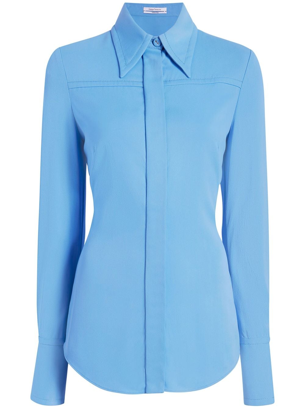 Another Tomorrow Bias Seamed shirt - Blue von Another Tomorrow