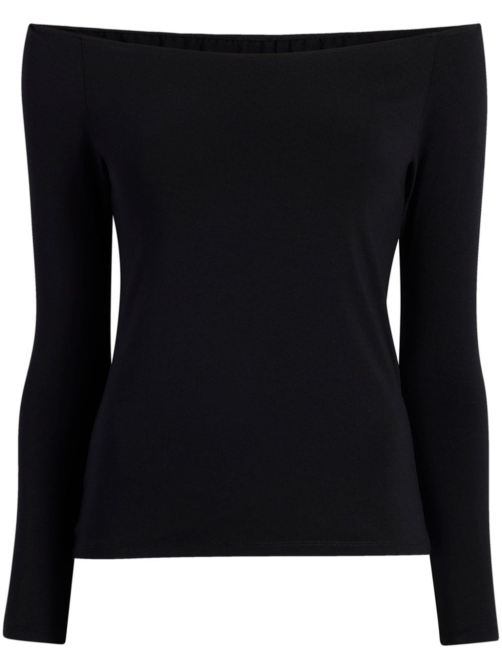 Another Tomorrow Leotard boat-neck top - Black von Another Tomorrow