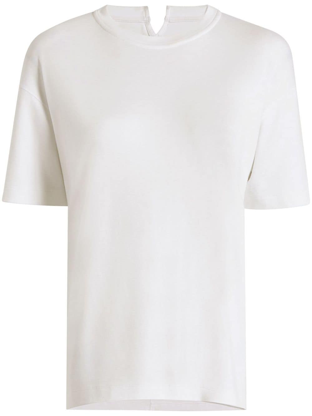 Another Tomorrow Luxe Seamed cotton T-shirt - White von Another Tomorrow
