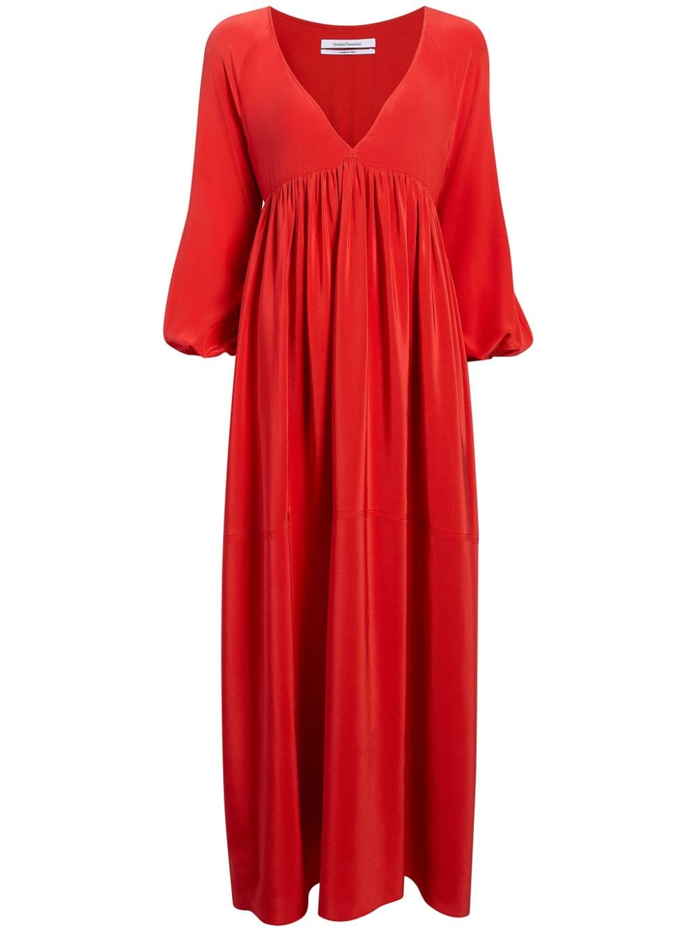 Another Tomorrow pleated empire midi dress - Red von Another Tomorrow