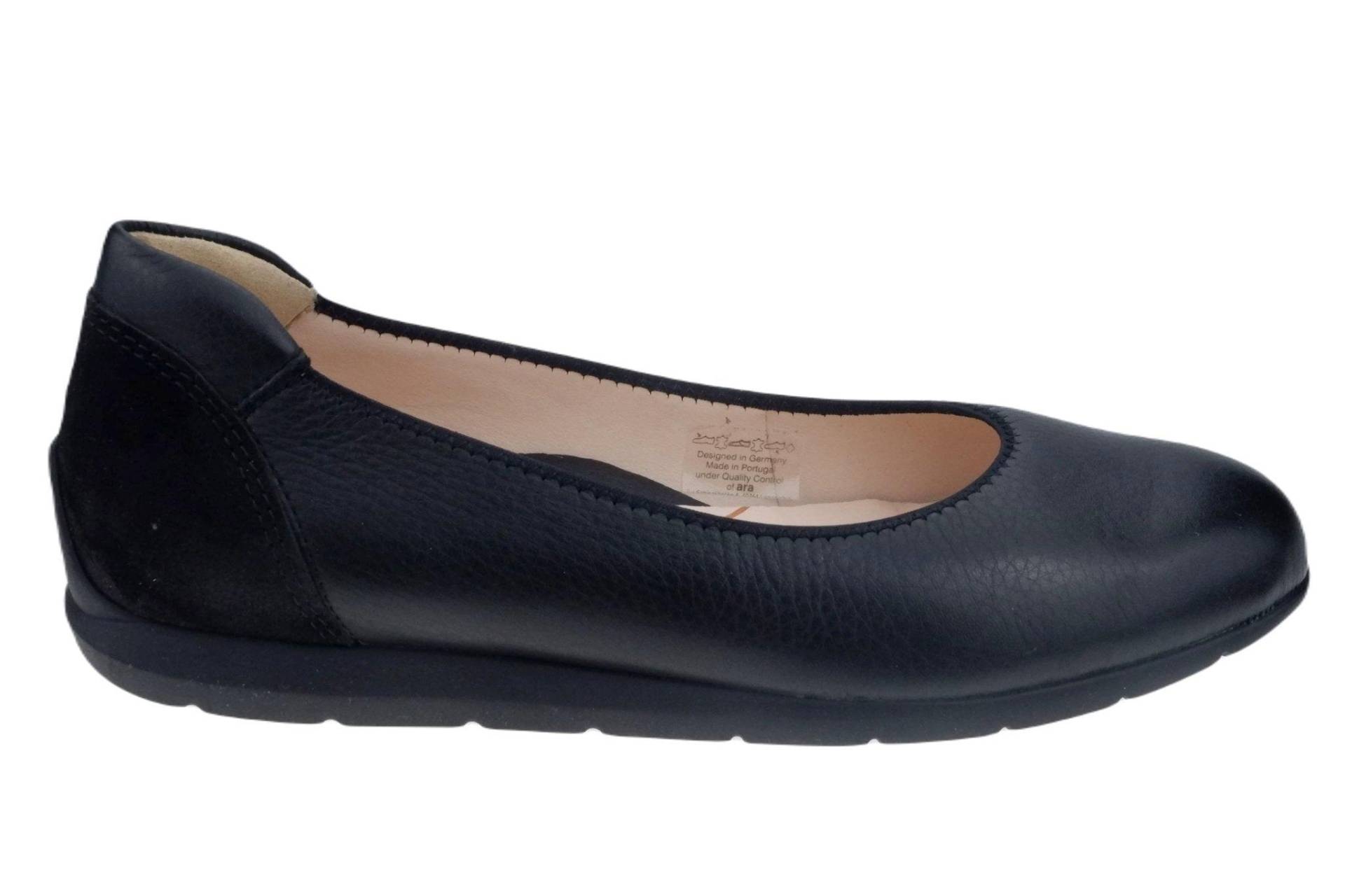 Sardinia - Leder Ballerina Damen Schwarz 38 von ara