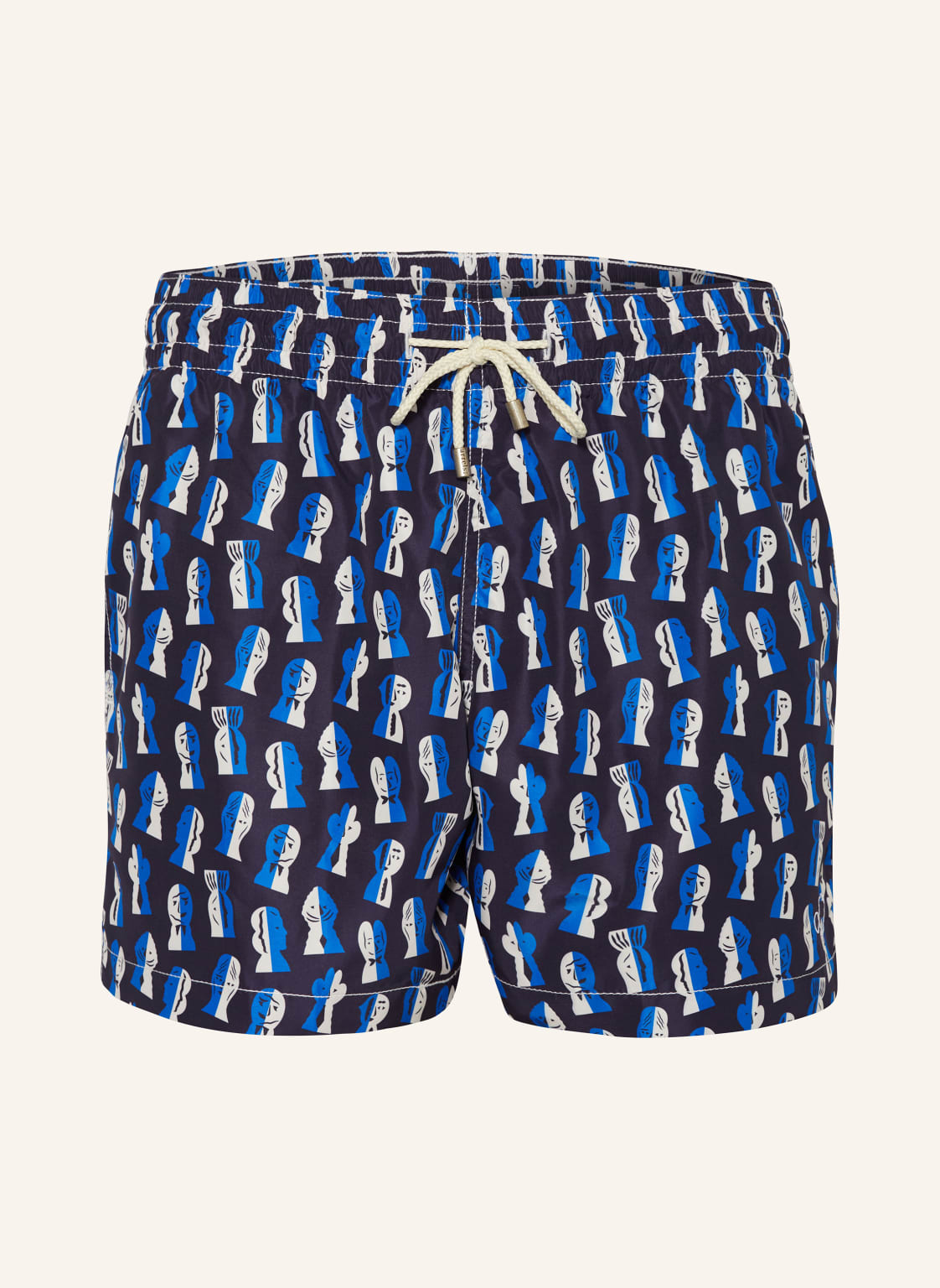 Arrels Barcelona Badeshorts Navy Papier Decoupe × Severin Millet blau von arrels BARCELONA