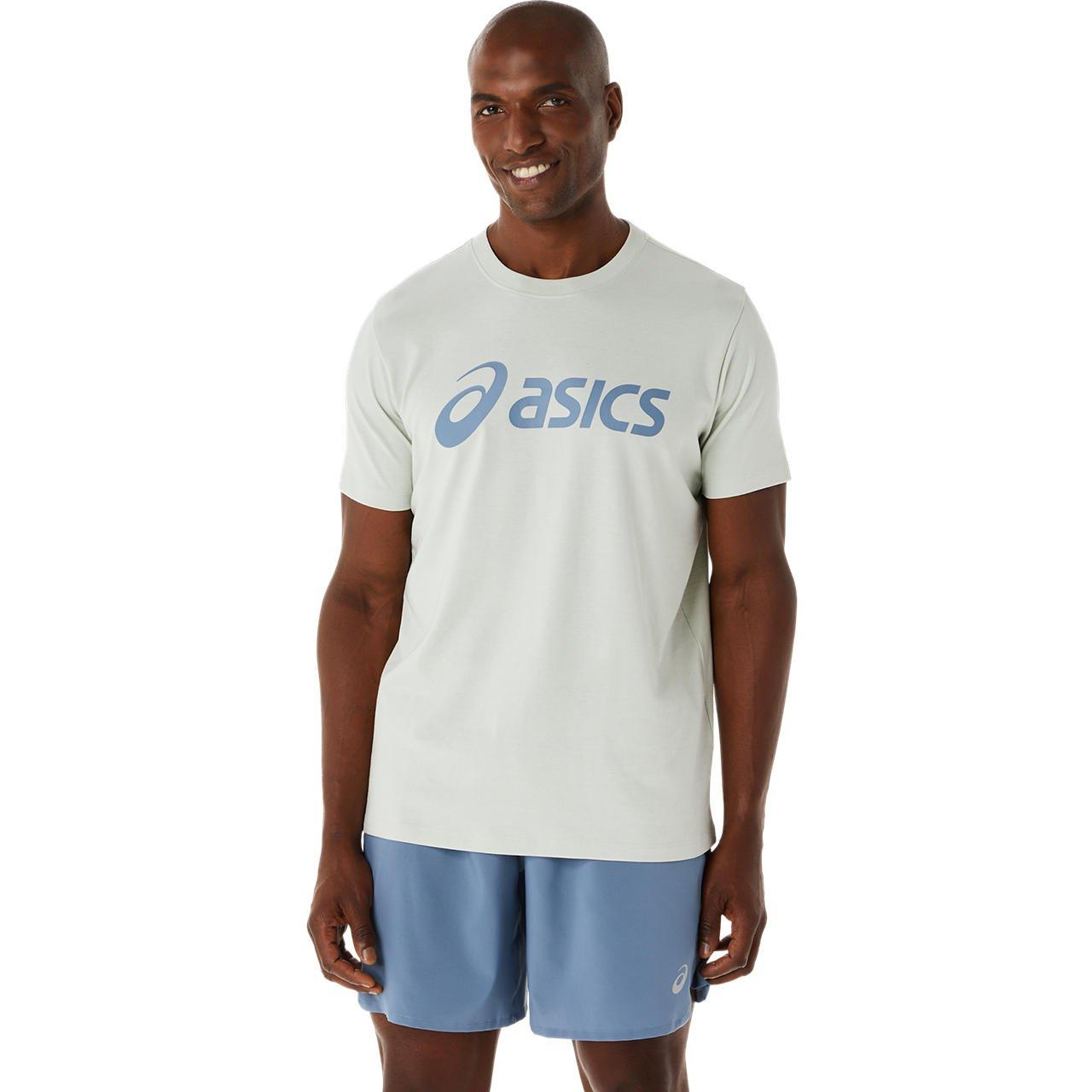 Big Logo T-shirt Stahlblau Herren Blau S von asics