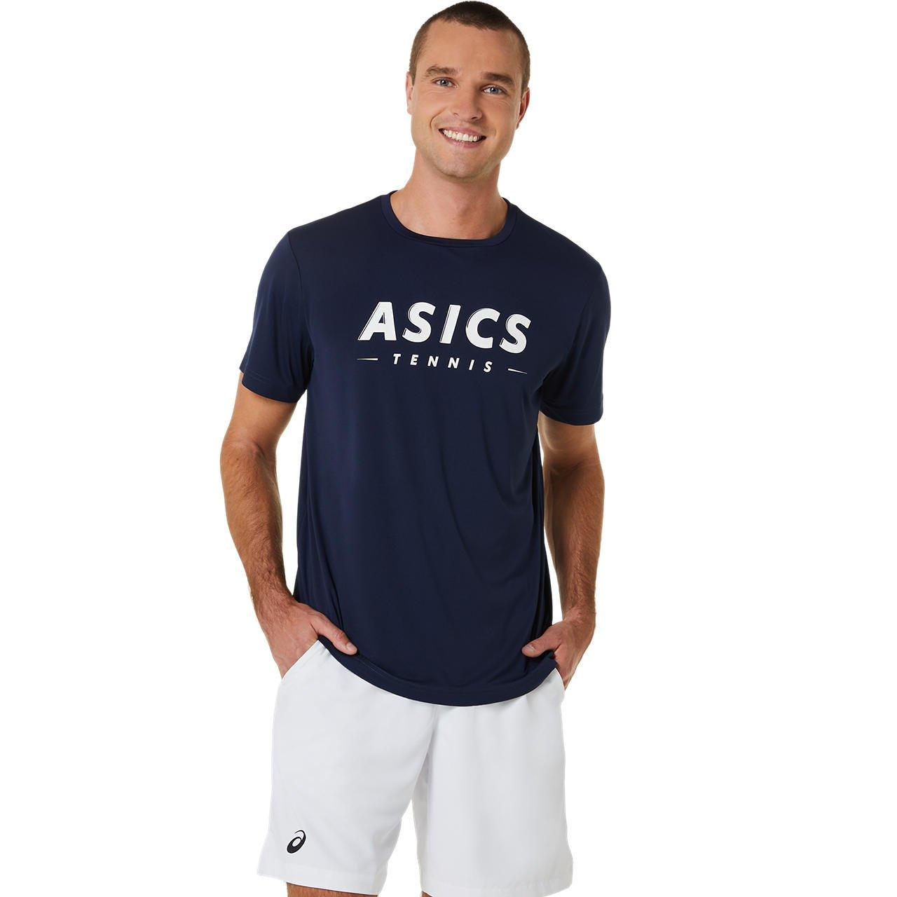 Men Court Gpx T-shirt Dunkelblau Herren Blau M von asics