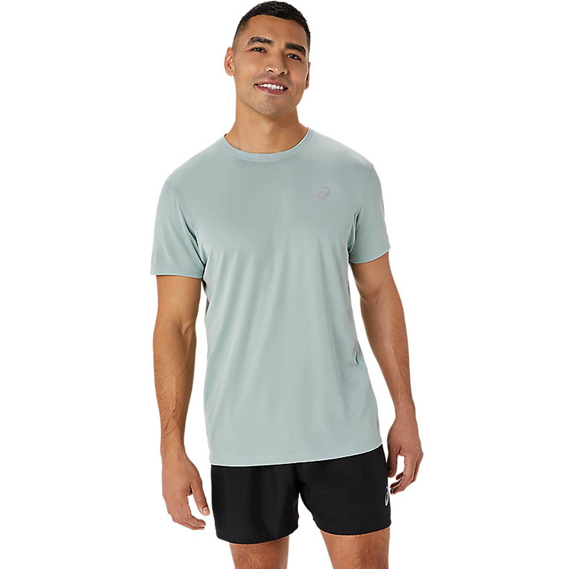 T-shirt, Rundhals, Kurzarm Herren Blau L von asics