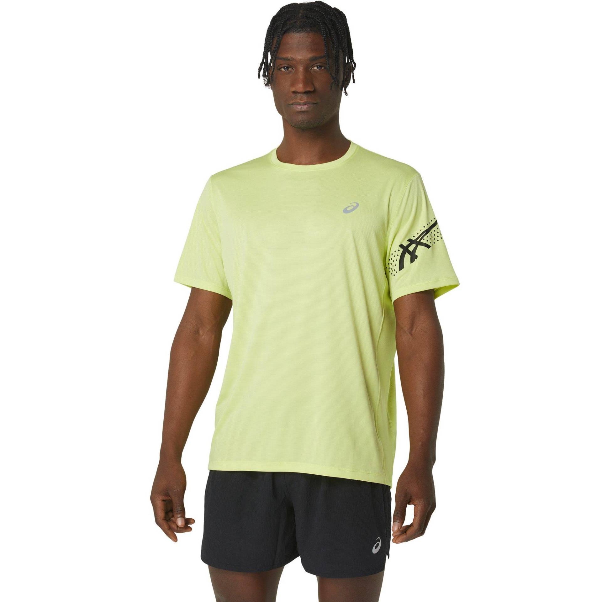 T-shirt, Rundhals, Kurzarm Herren Gelb S von asics