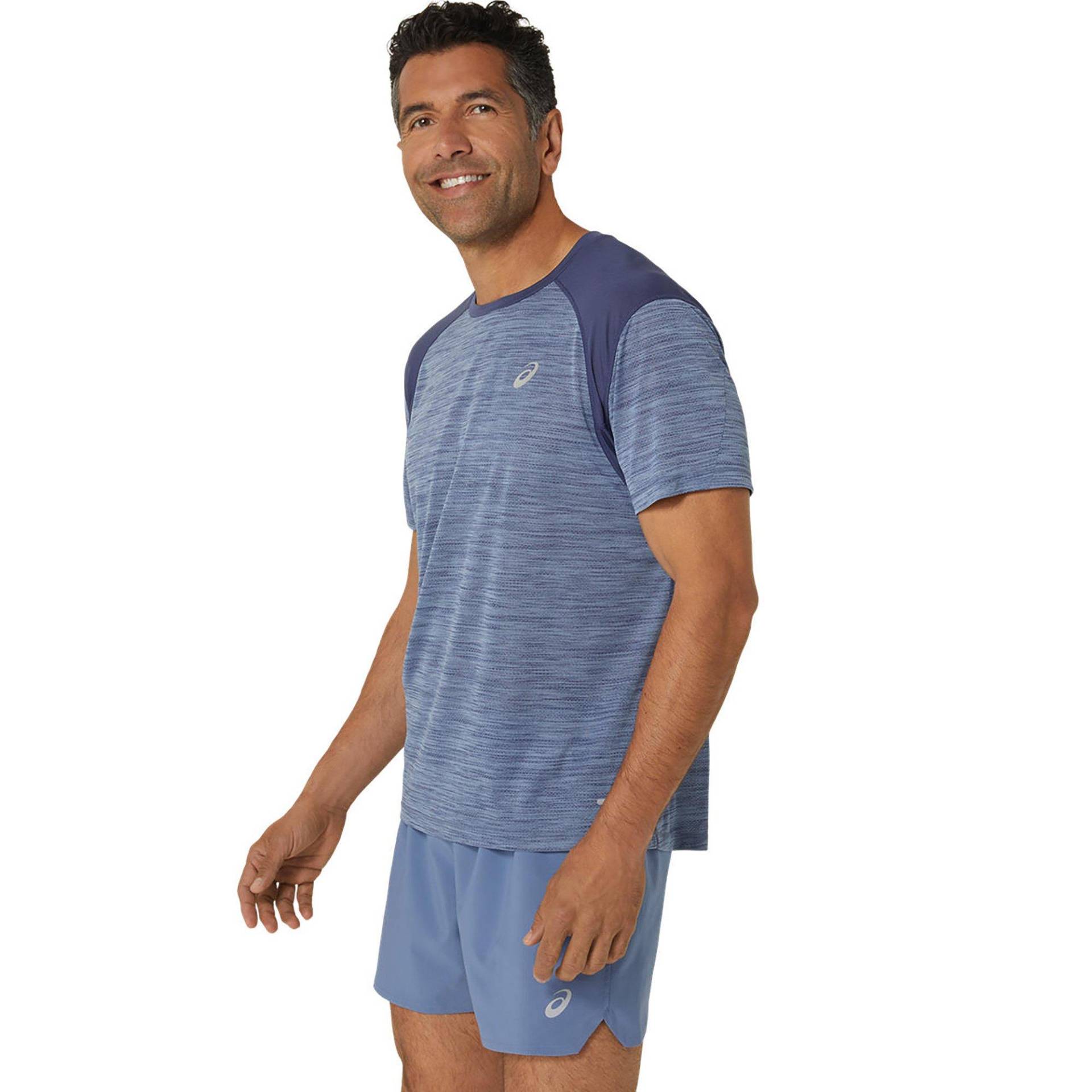 T-shirt, Rundhals, Kurzarm Herren Blau Denim XL von asics