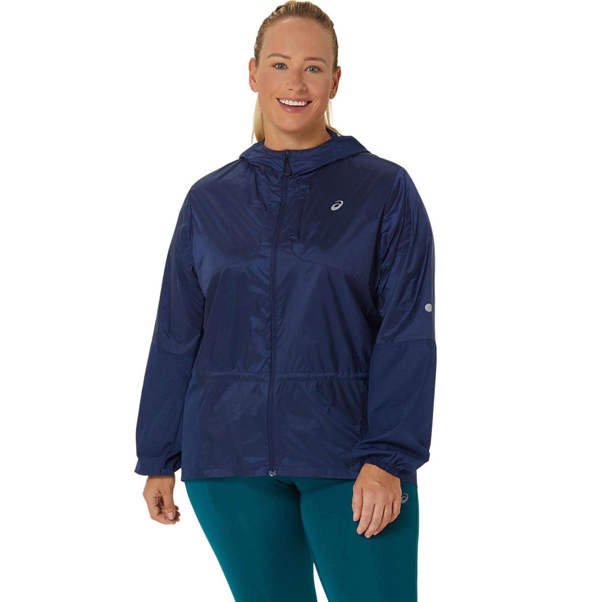 Trainerjacke Mit Kapuze Damen Dunkelblau L von asics