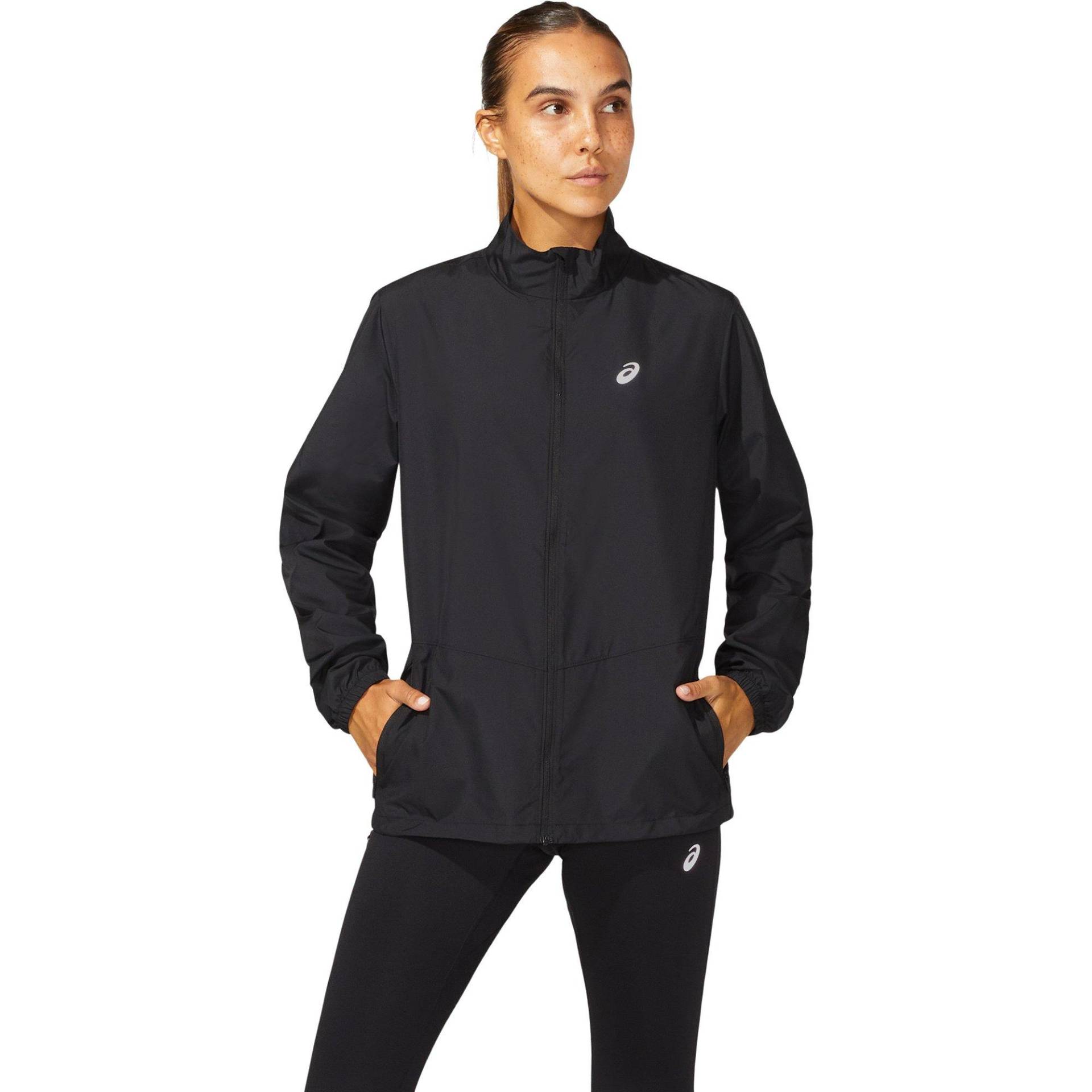 Trainerjacke Ohne Kapuze Damen Black L von asics