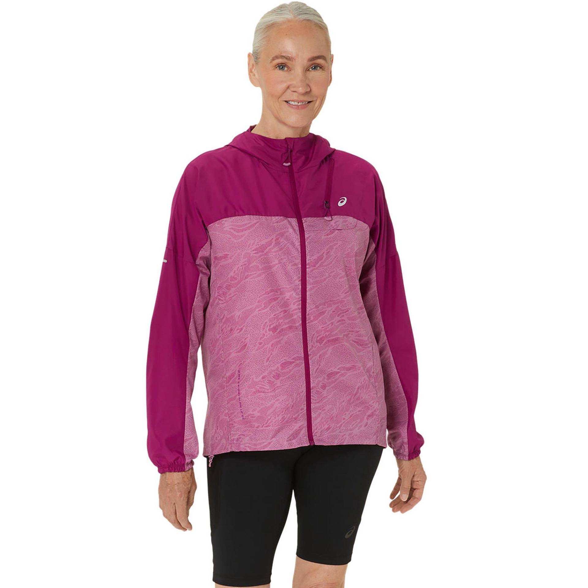 Windjacke Mit Kapuze Damen Brombeere L von asics