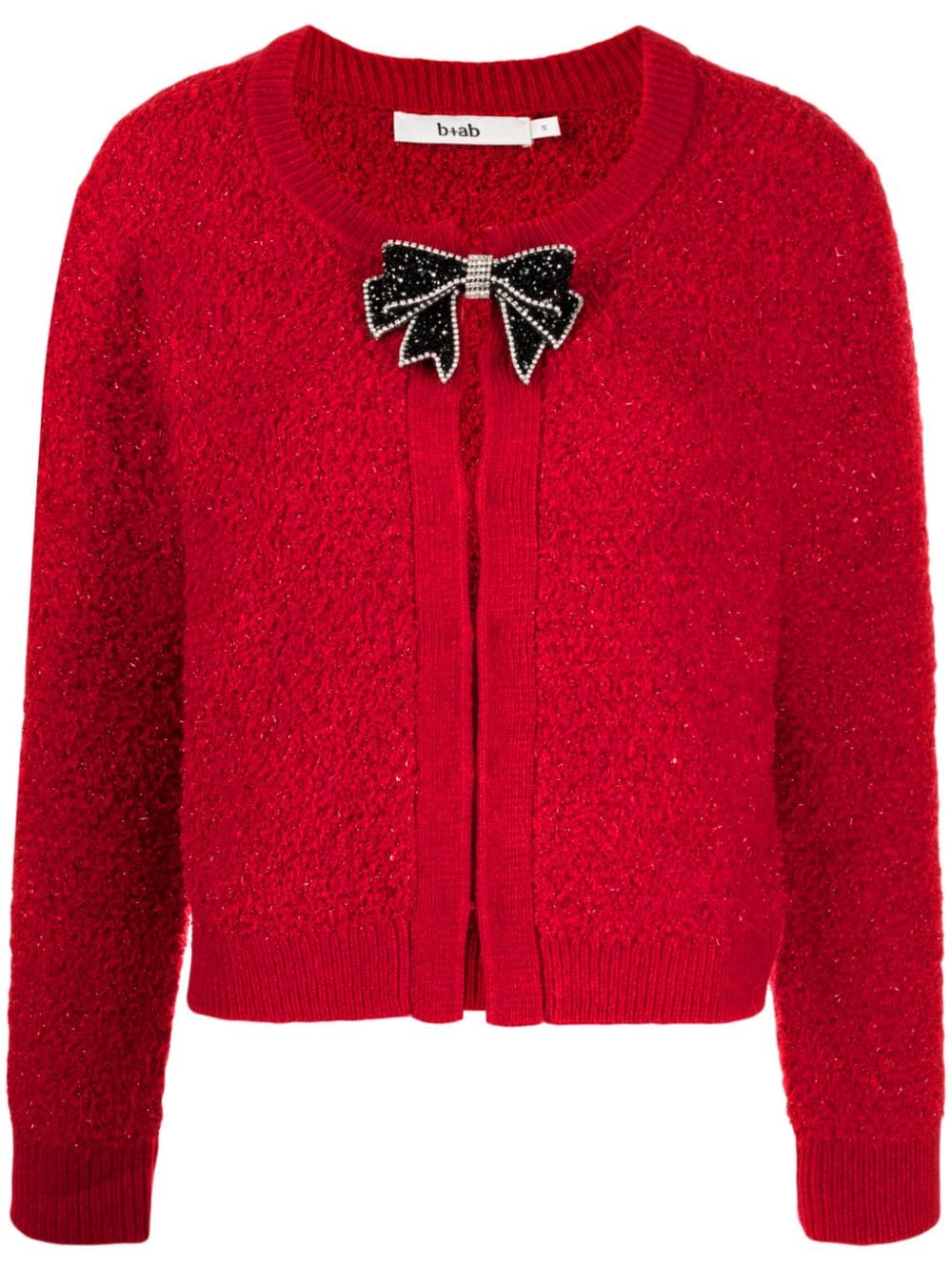 b+ab bow-embellished cardigan - Red von b+ab