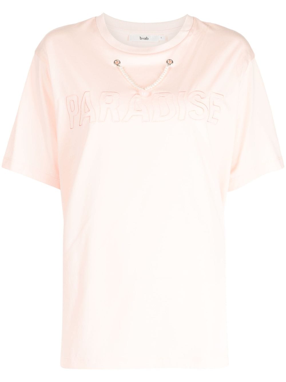 b+ab chain-detail cotton T-shirt - Pink von b+ab