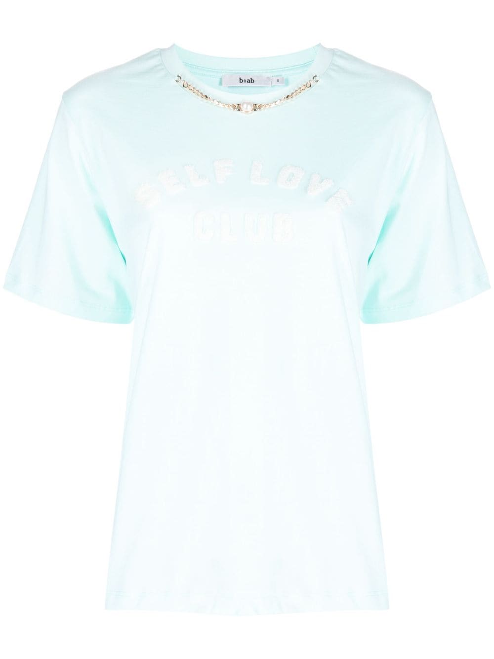 b+ab chain-link detailed cotton T-shirt - Green von b+ab