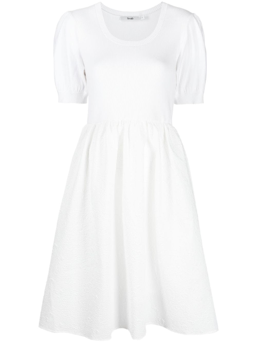 b+ab crinkled-finish short-sleeve dress - White von b+ab