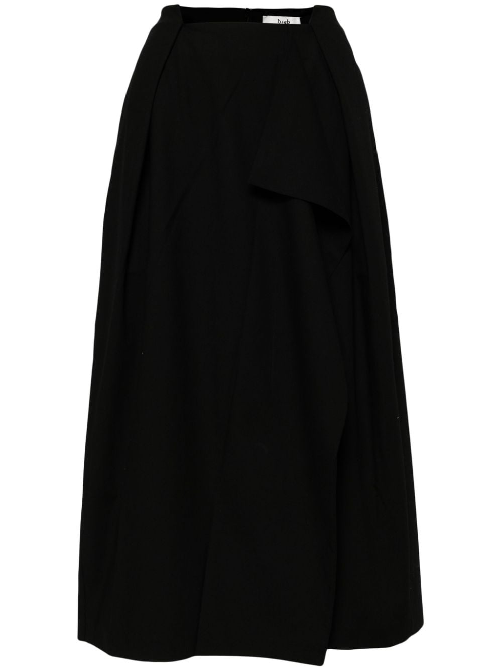 b+ab draped midi skirt - Black von b+ab