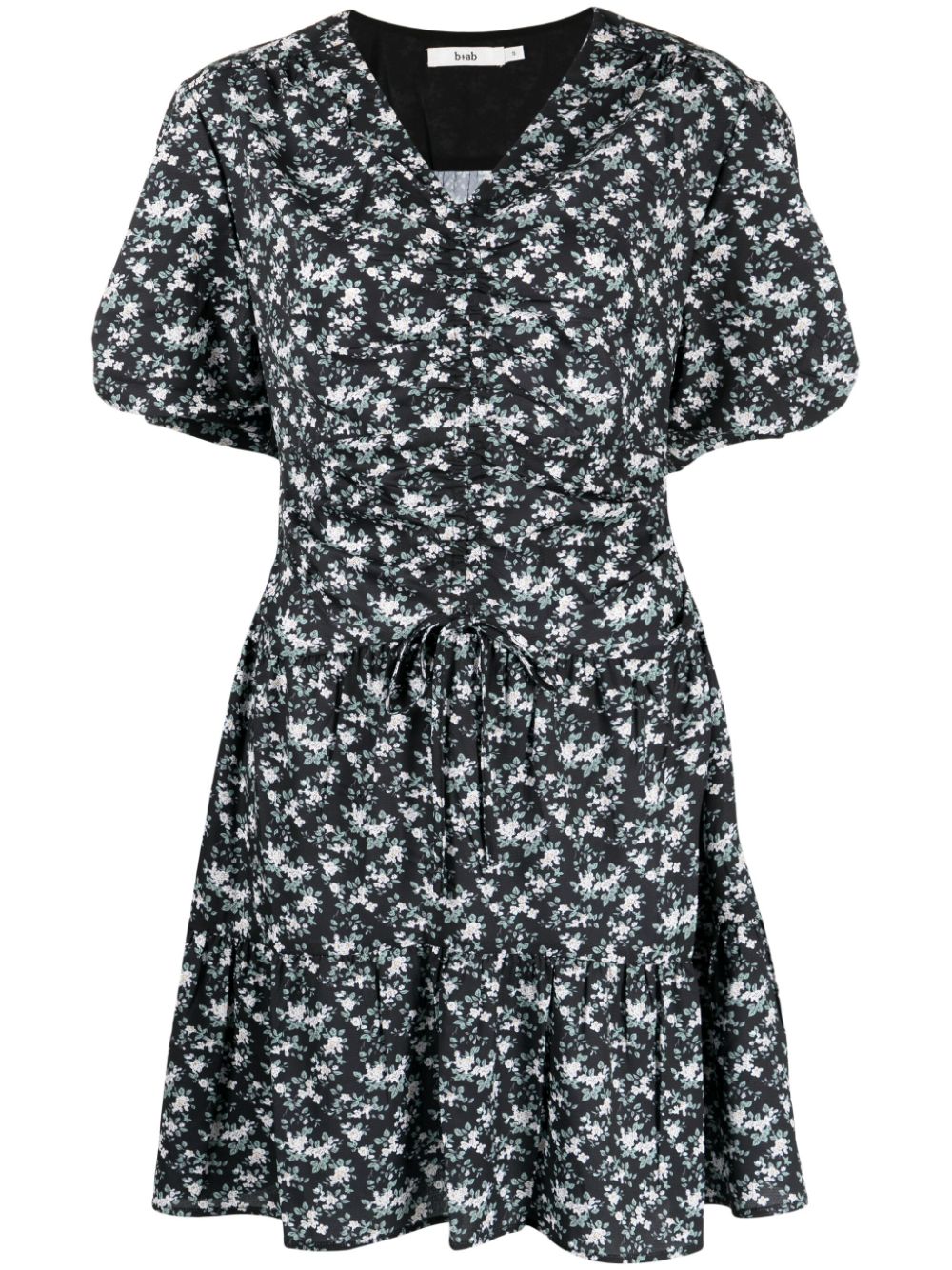 b+ab floral-print short-sleeved dress - Black von b+ab
