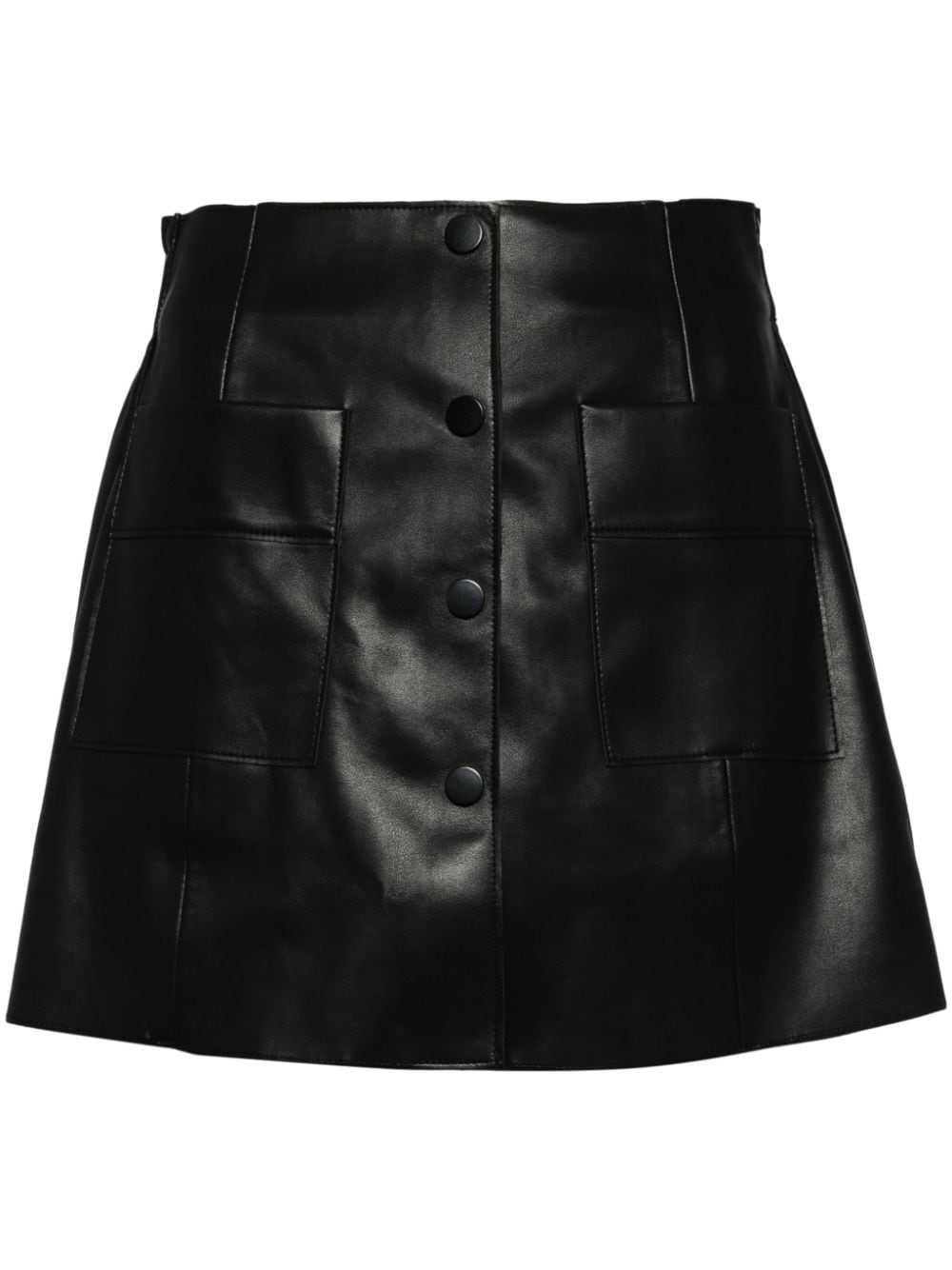 b+ab high-waist faux-leather shorts - Black von b+ab