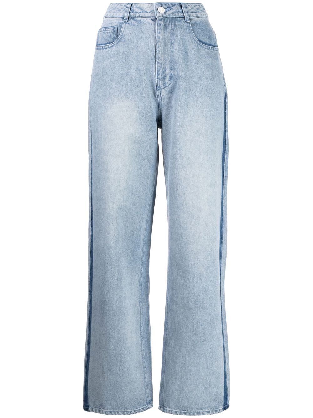 b+ab high-waisted straight-leg jeans - Blue von b+ab