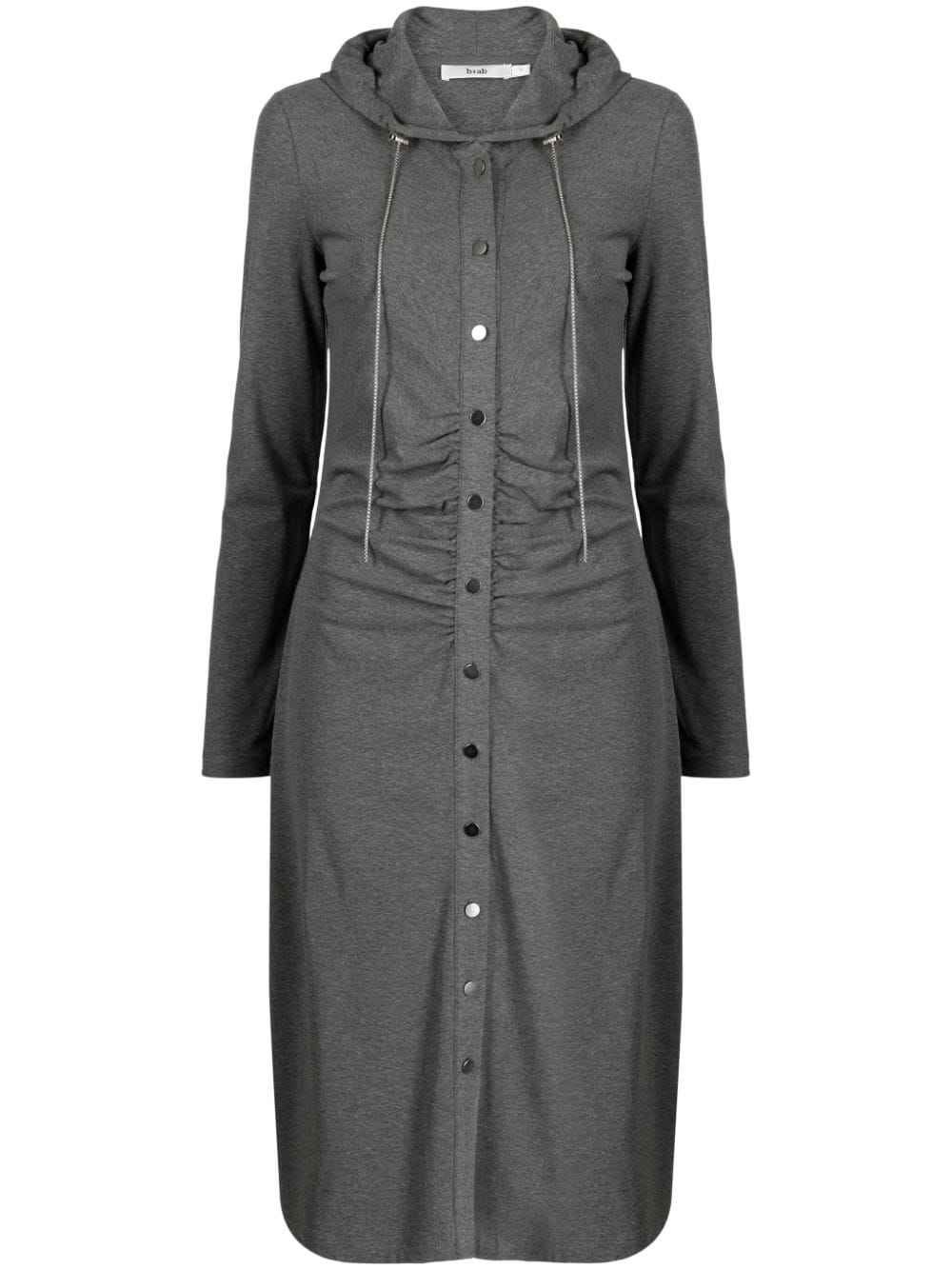 b+ab long-sleeve hooded shirt dress - Grey von b+ab