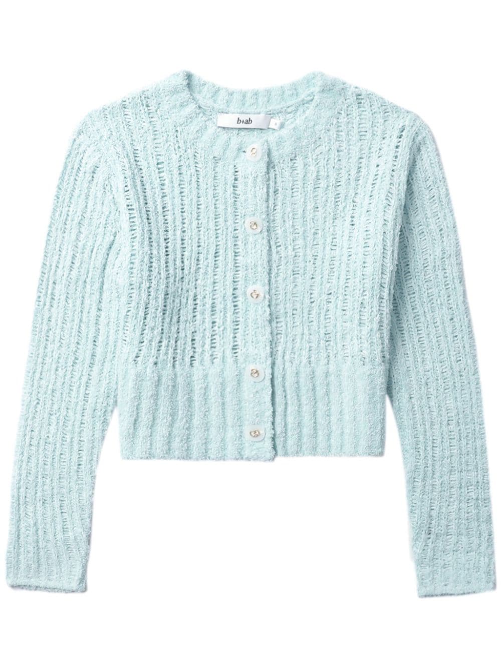 b+ab pointelle-knit cardigan - Blue von b+ab