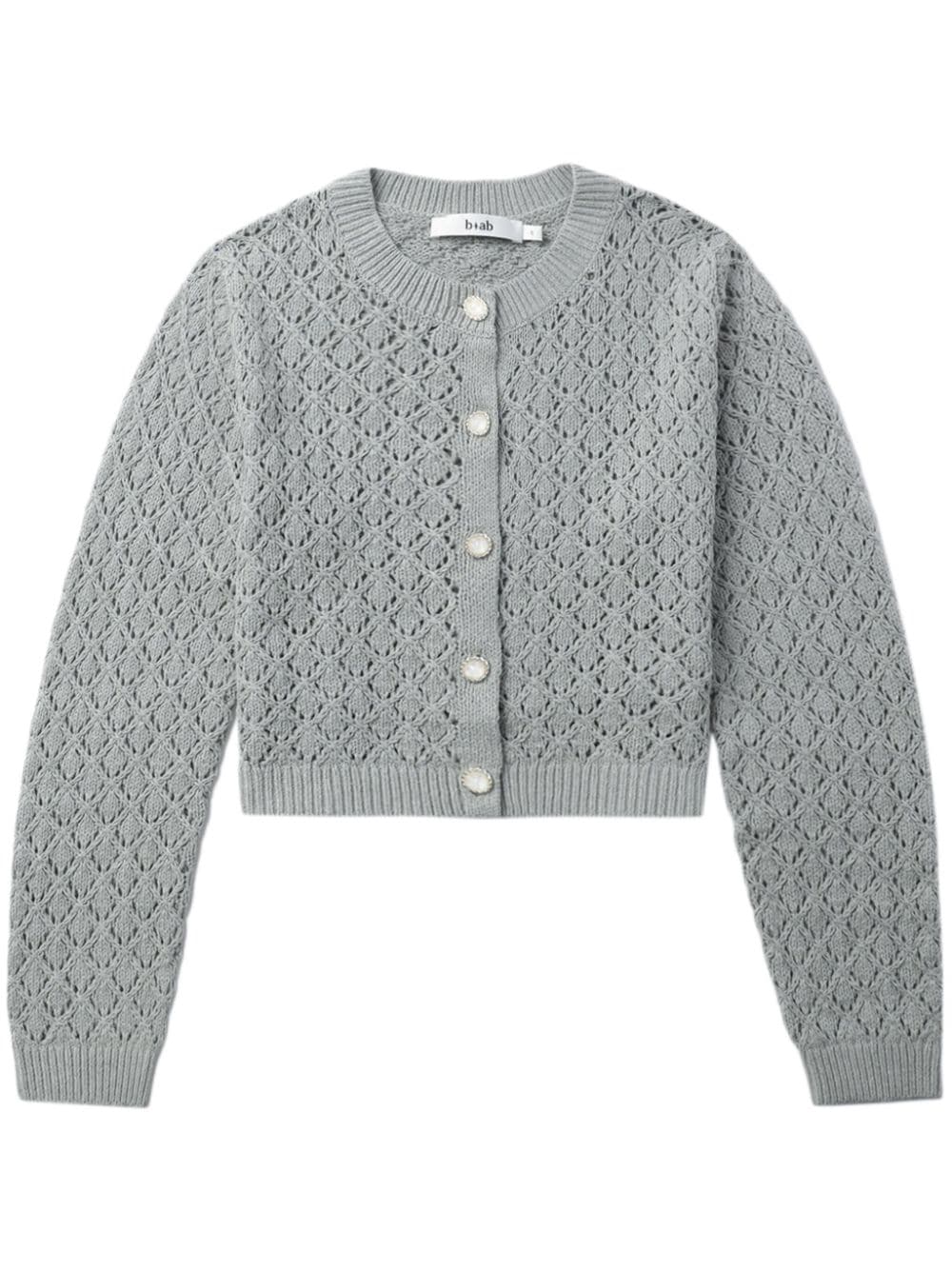 b+ab pointelle-knit cardigan - Grey von b+ab
