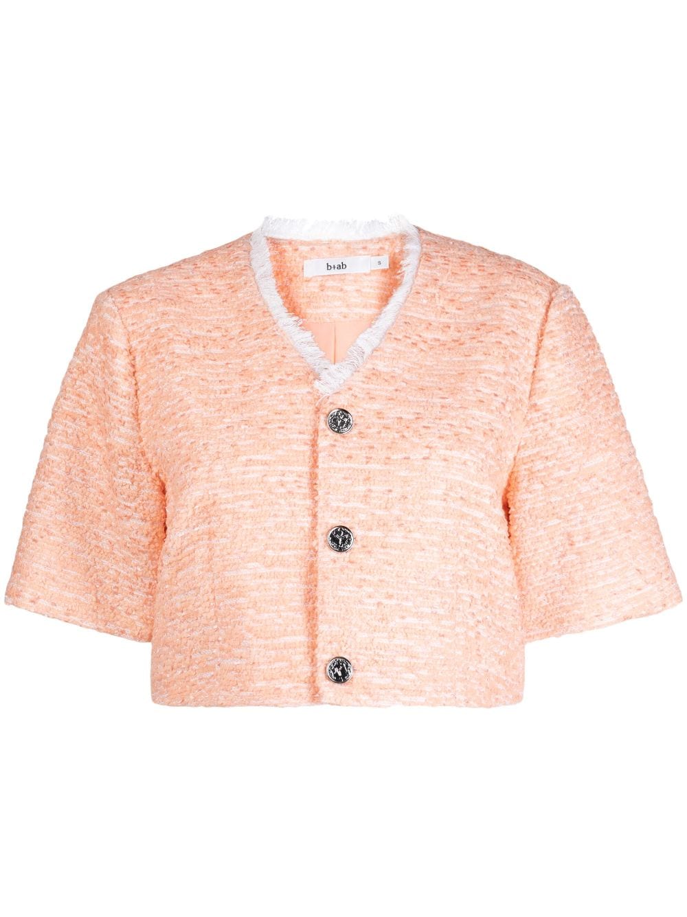 b+ab short-sleeve tweed shirt - Orange von b+ab