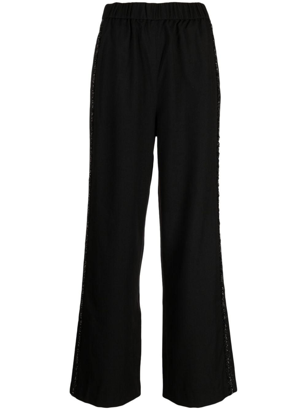 b+ab side-detail wide-leg track pants - Black von b+ab