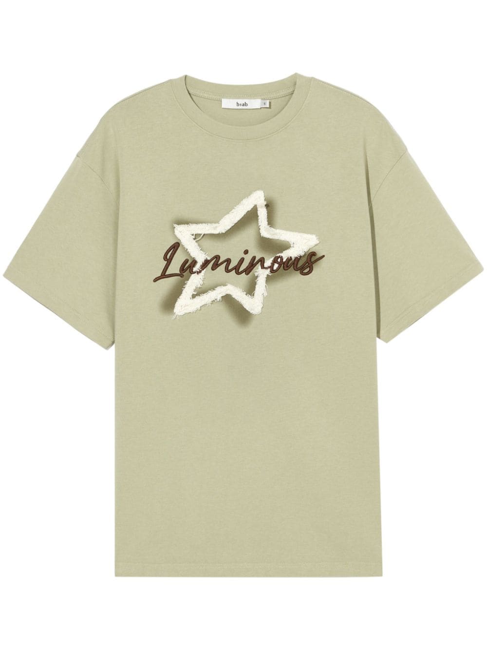 b+ab star-appliquéd cotton T-shirt - Green von b+ab