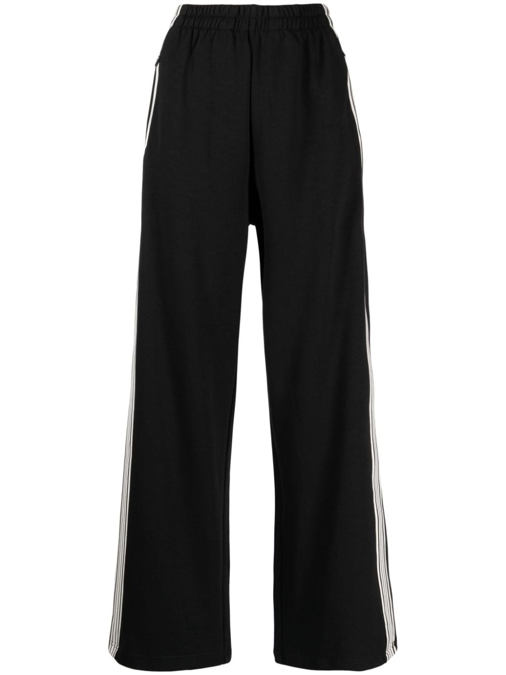 b+ab stripe-detail wide-leg trousers - Black von b+ab