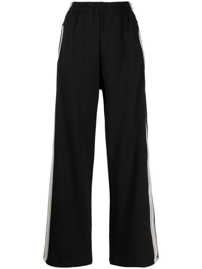 b+ab stripe-detail wide-leg trousers - Black von b+ab