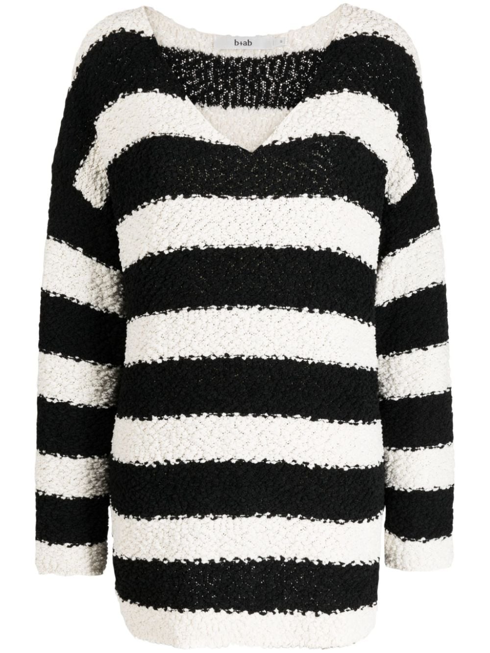 b+ab striped V-neck jumper - Black von b+ab