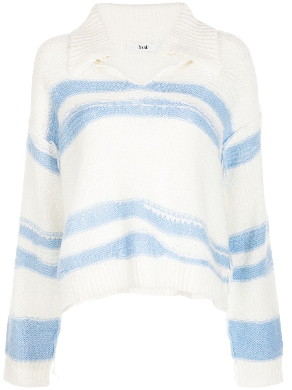 b+ab striped polo jumper - Neutrals von b+ab