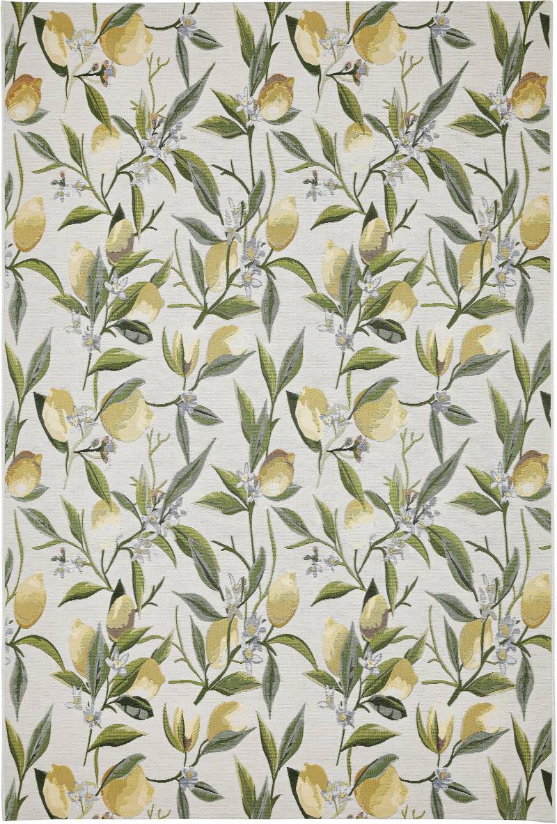 Barbara Becker Teppich »Lemon«, rechteckig, 5 mm Höhe, Flachgewebe, modernes Design, Motiv Zitronen, In- und Outdoor geeignet von barbara becker