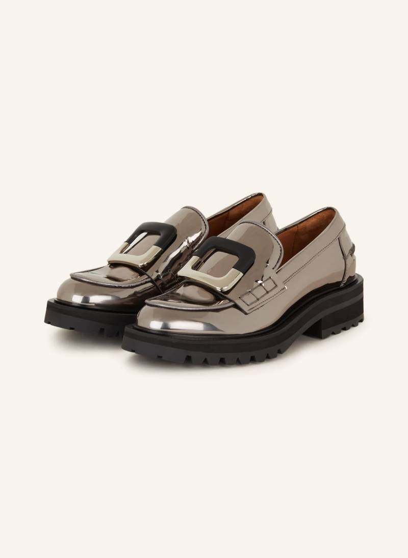 Billi Bi Plateau-Loafer silber von billi bi