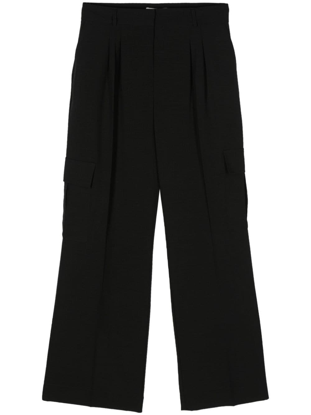 HERSKIND Louise mid-waist straight-leg trousers - Black von HERSKIND