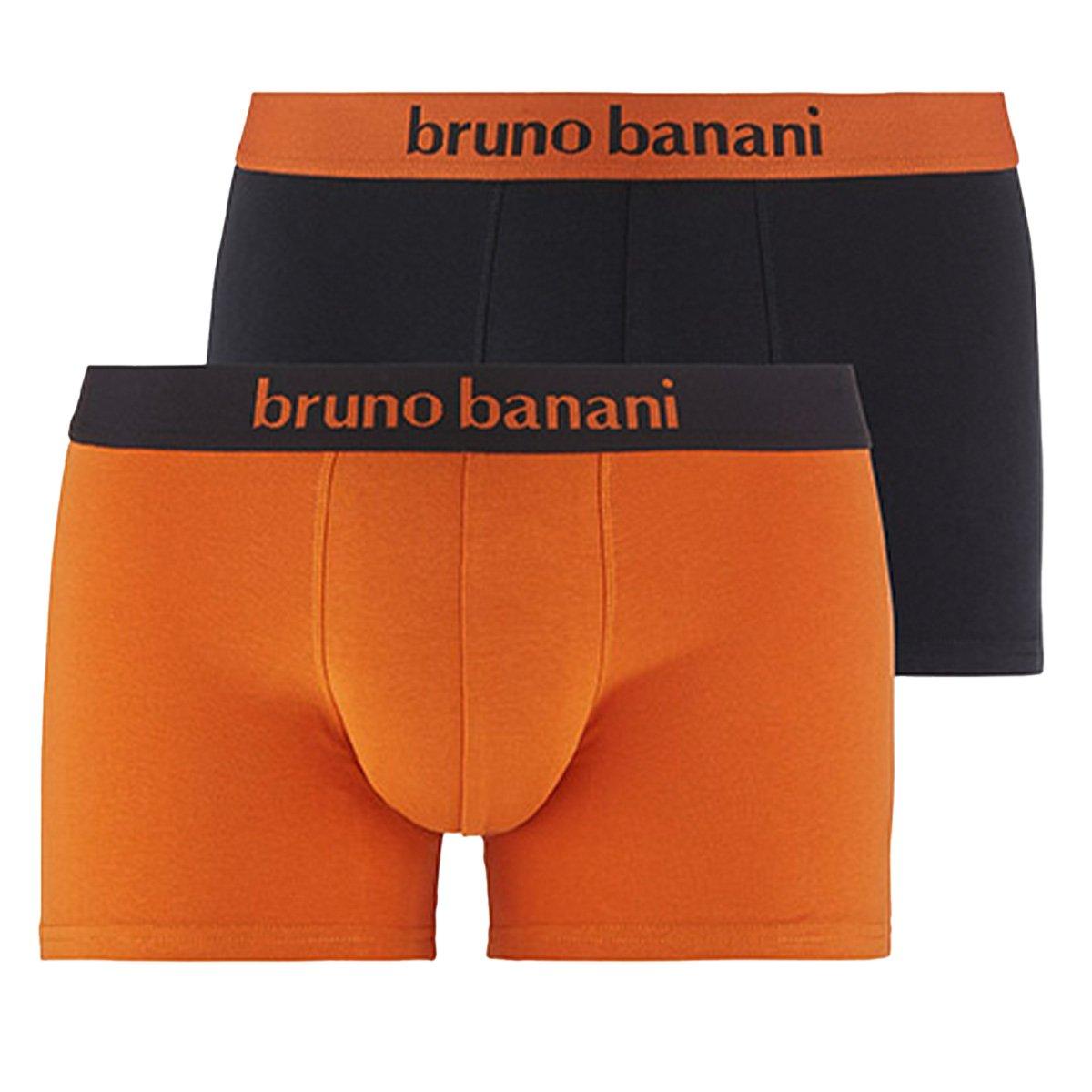 2er Pack Flowing - Retro Short Pant Herren Dunkelorange XL von bruno banani