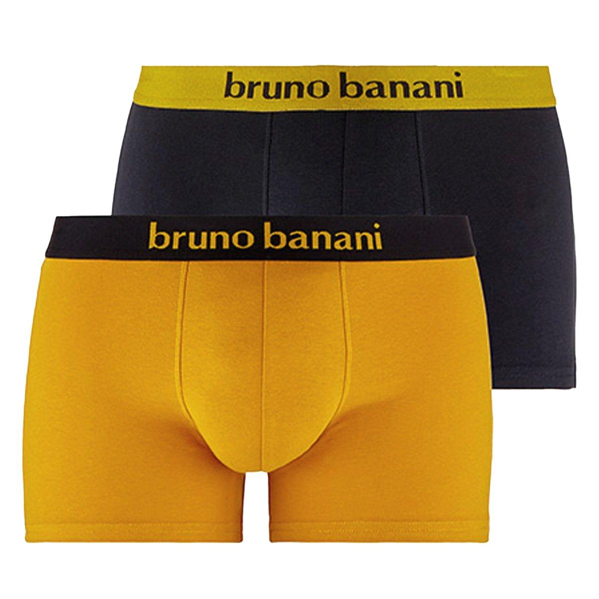 2er Pack Flowing - Retro Short Pant Herren Gelb Bunt L von bruno banani