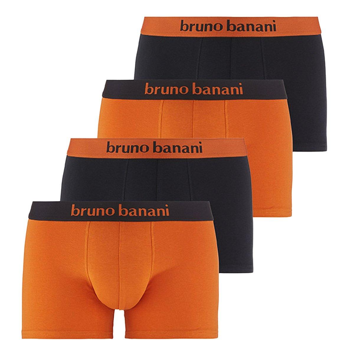 4er Pack Flowing - Retro Short Pant Herren Dunkelorange XXL von bruno banani