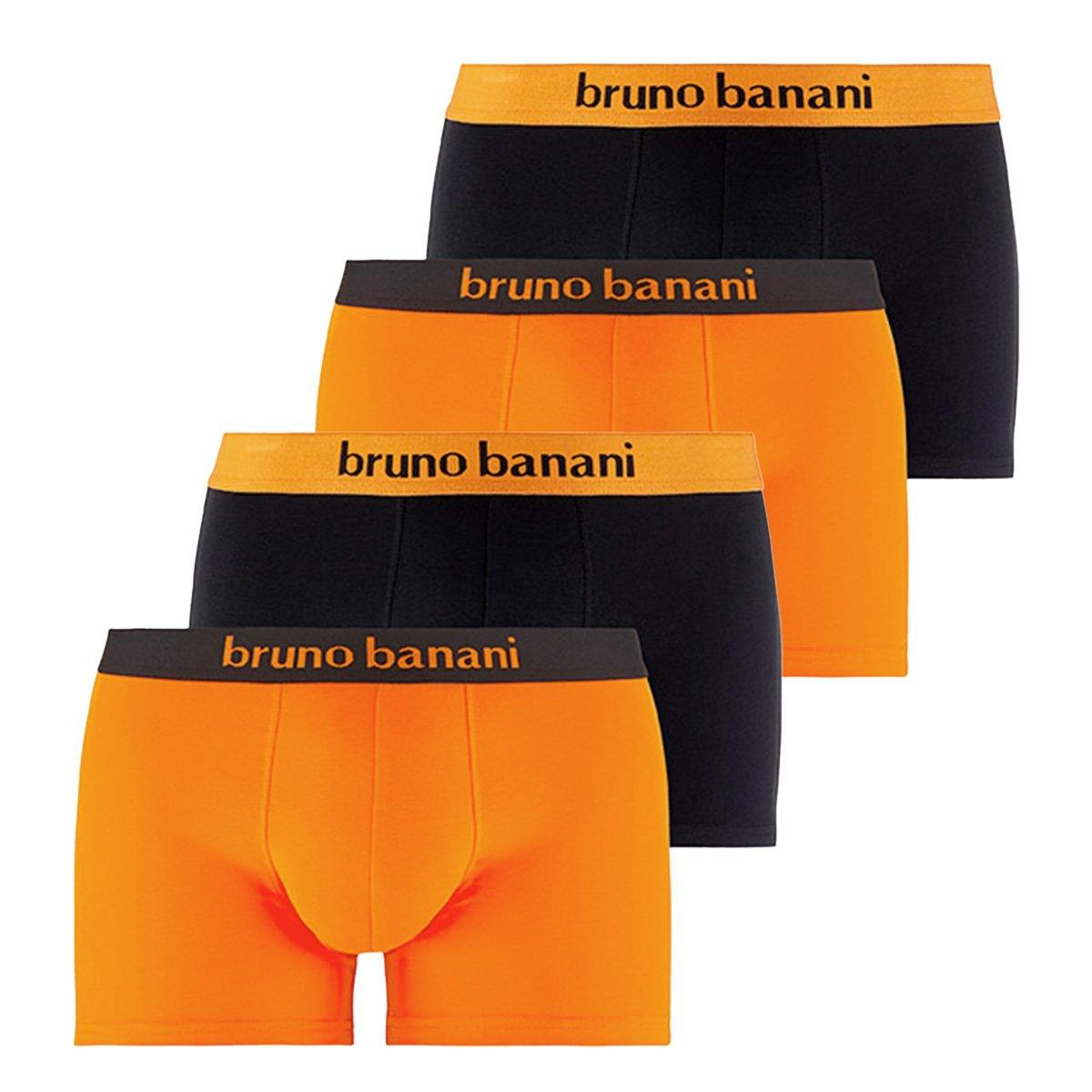 4er Pack Flowing - Retro Short Pant Herren Orange XL von bruno banani