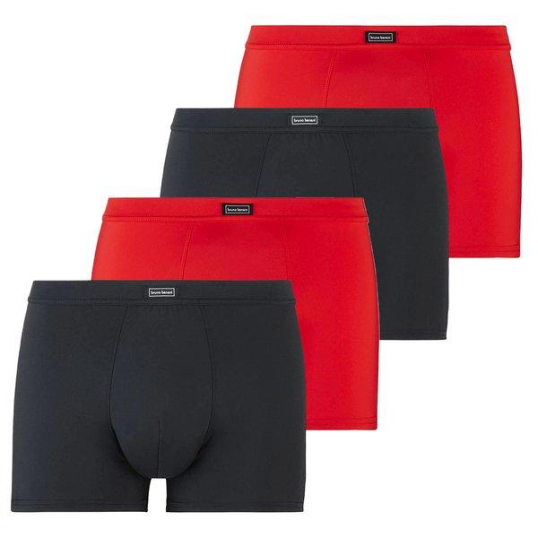 4er Pack Micro Simply - Pants Short Herren Rot S von bruno banani