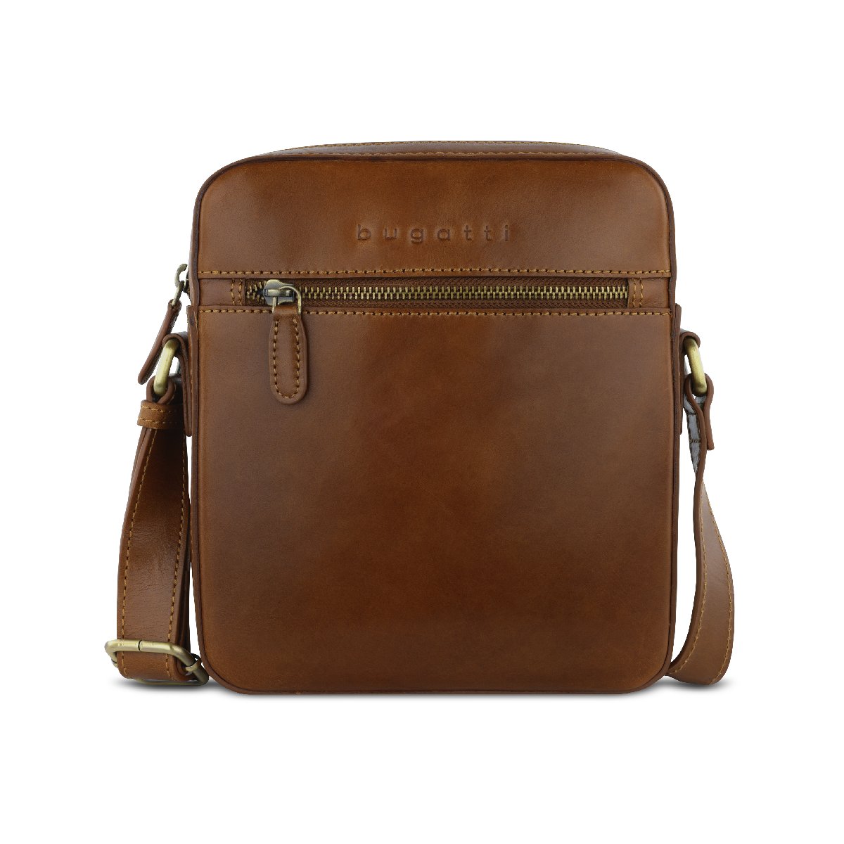 Remo Schultertasche klein mit Aussentasche in Cognac Remo Schultertasche klein mit Aussentasche in Cognac von bugatti