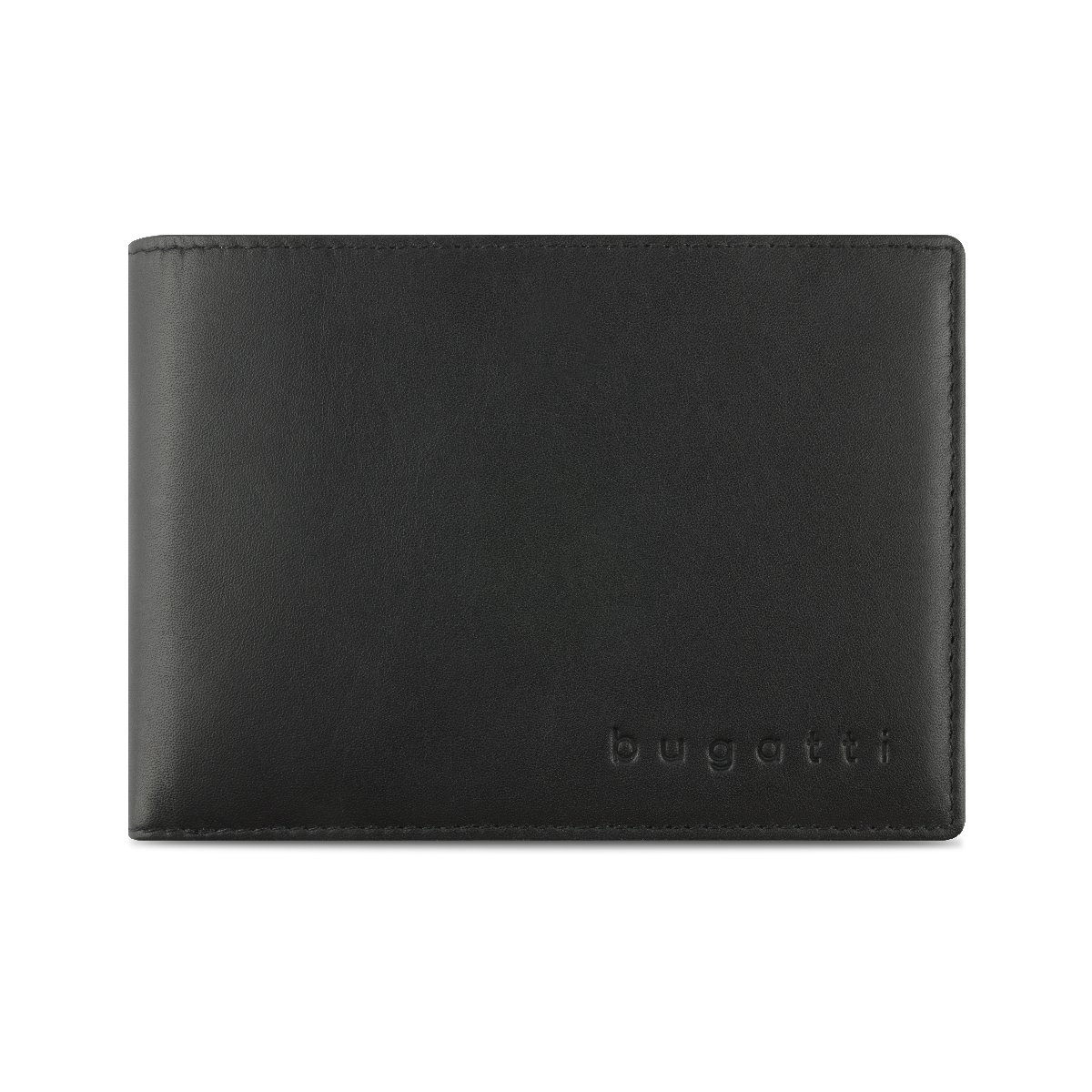 Super Slim - Portemonnaie Querformat L mit Klappe in Schwarz Super Slim - Portemonnaie Querformat L mit Klappe in Schwarz von bugatti