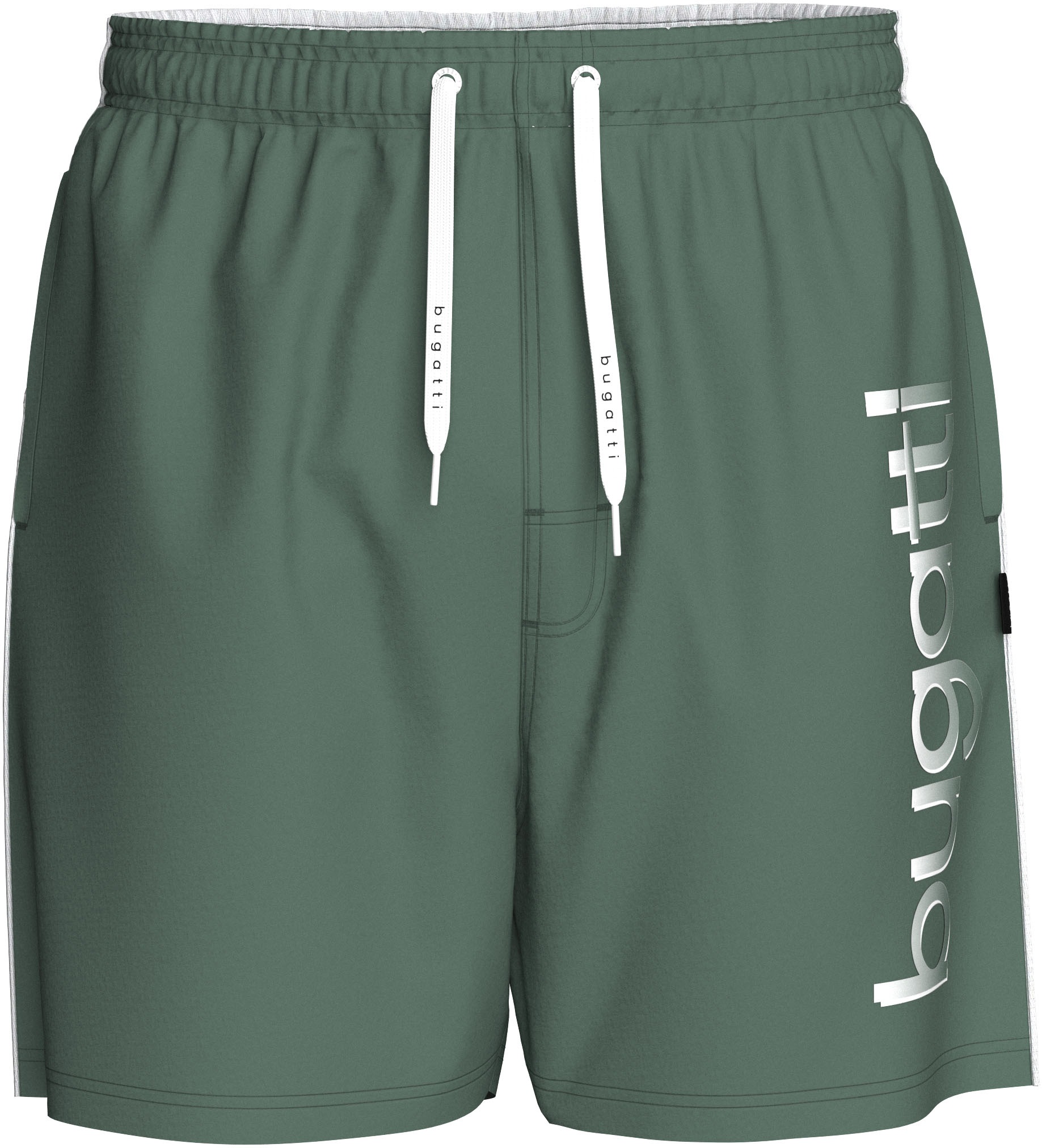 bugatti Badeshorts »Giovanni«, mit grossem Logoprint auf dem linken Bein von bugatti