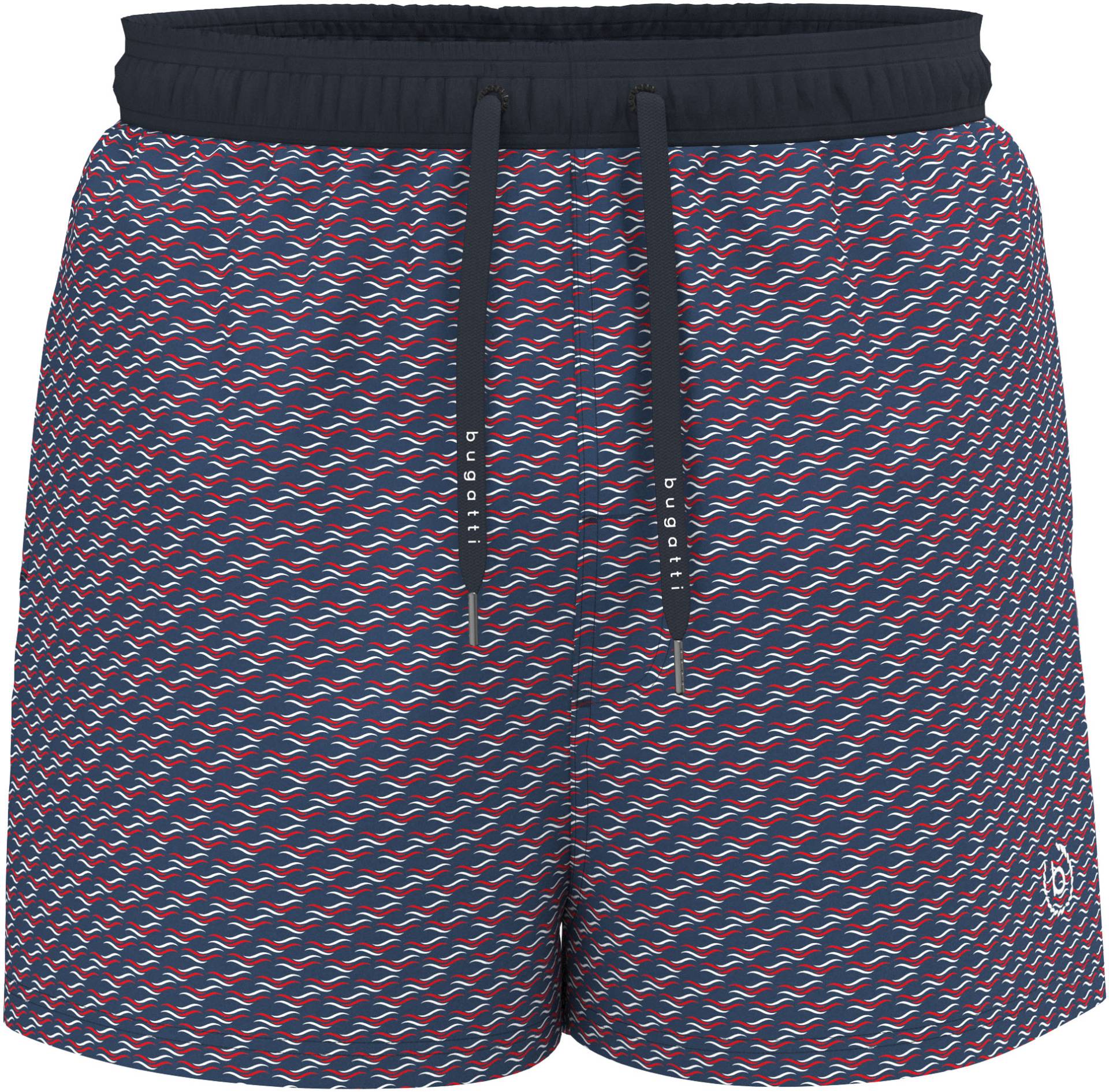 bugatti Badeshorts »Janus«, Alloverprint, Logostickerei linkes Bein von bugatti