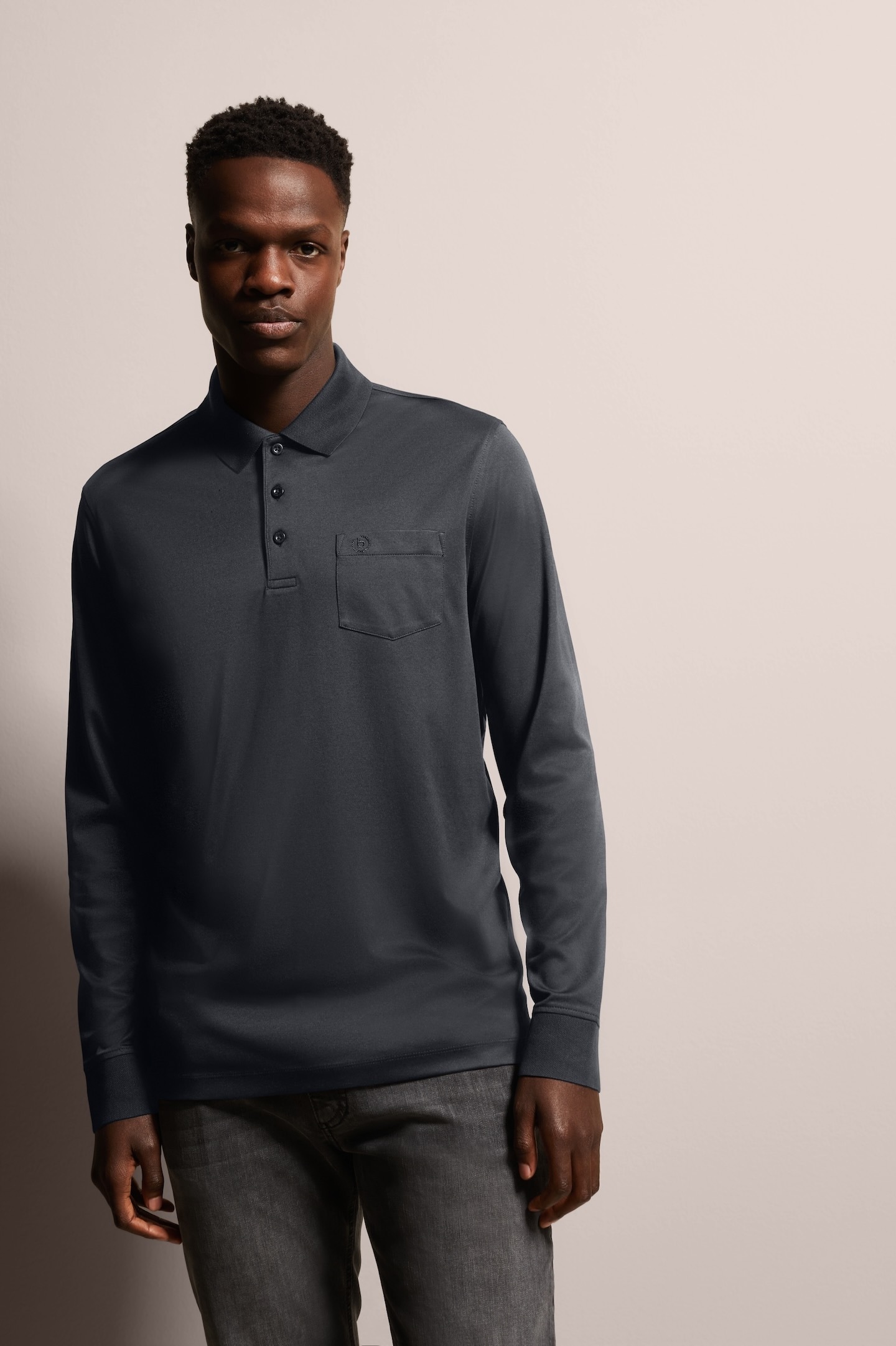 bugatti Langarm-Poloshirt, mit feiner zweifarbiger Strukturoptik bugatti Langarm-Poloshirt, mit feiner zweifarbiger Strukturoptik von bugatti