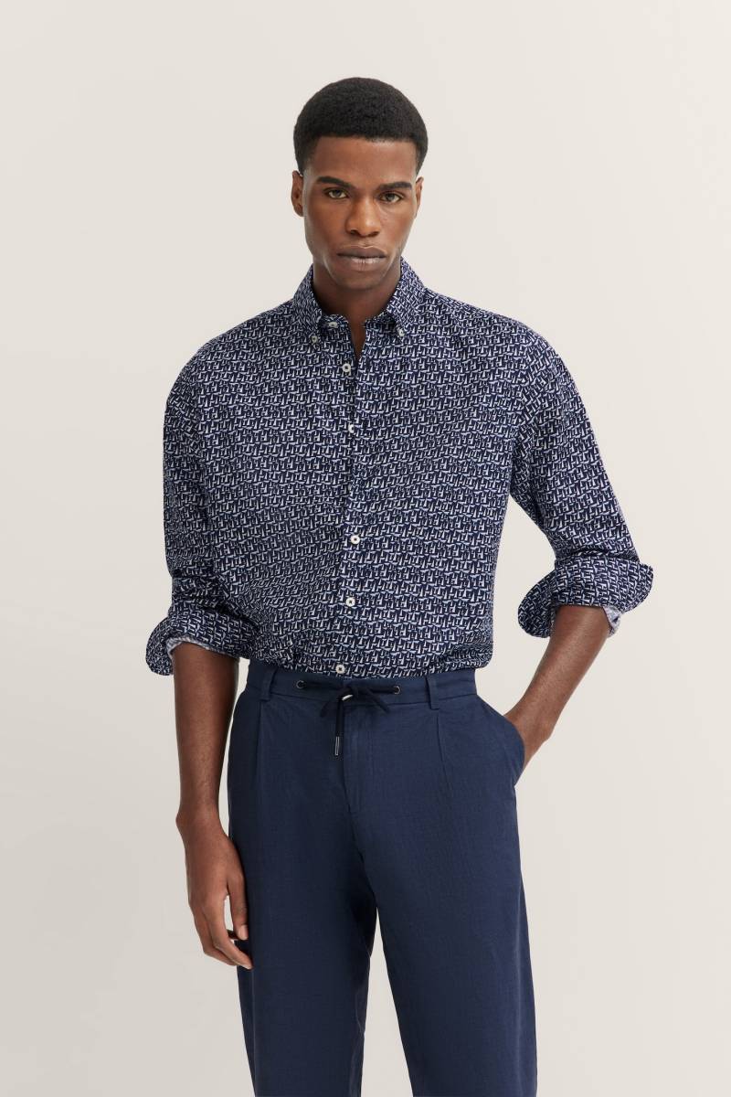 bugatti Langarmhemd, mit Button-Down-Kragen von bugatti